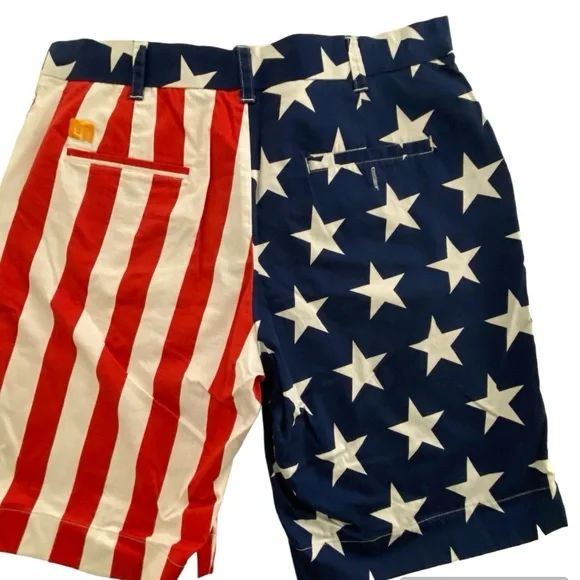 Loudmouth Shorts Red White Blue Stars and Stripes Sz 36 - Picture 2 of 8